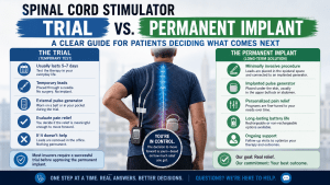 Spinal Cord Stimulator Trial vs. Permanent Implant – A Clear Guide for Patients Deciding What Comes Next