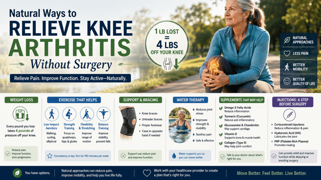 Natural Ways to Relieve Knee Arthritis Without Surgery